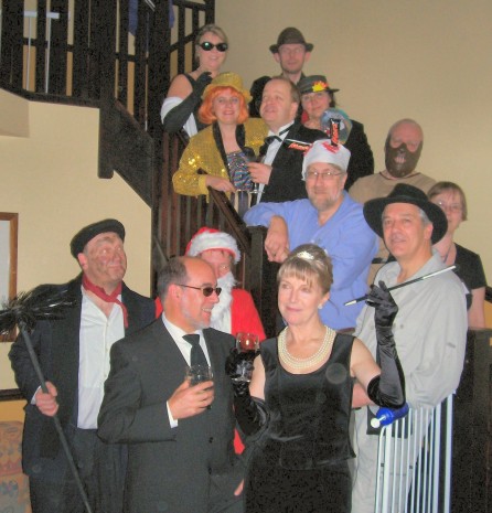 Picture of members dressed up as movie characters.