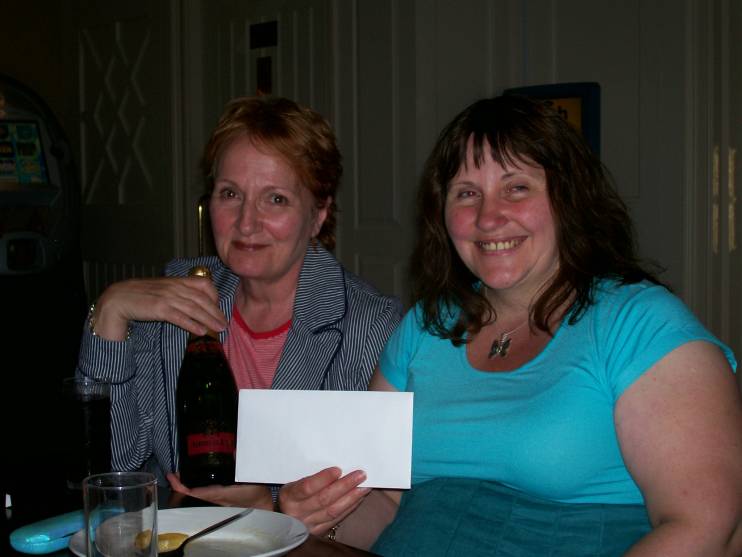 Winners Linda Ward and Lesley Walker