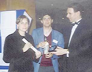 Picture of Empress editors receiving their award.