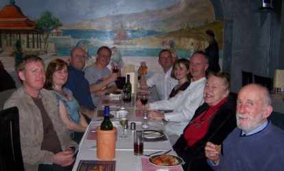 Picture of the group enjoying their chinese meal.