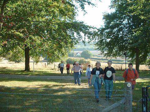 Picture of the group setting off on their walk