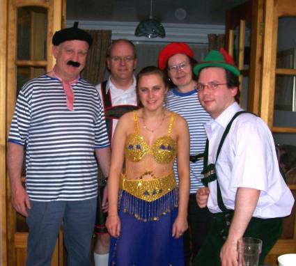 Picture of the group in the national costumes.
