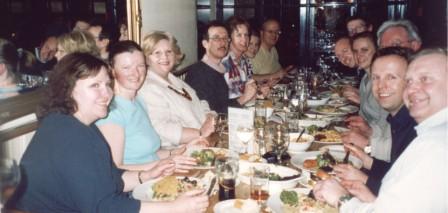 Picture of the group enjoying their French meal