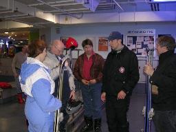 Picture of the group preparing for their go on the X-Scape ski slope in MK