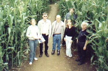 Picture looking down on the group in the maze