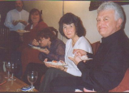 Picture of members enjoying the copious buffet