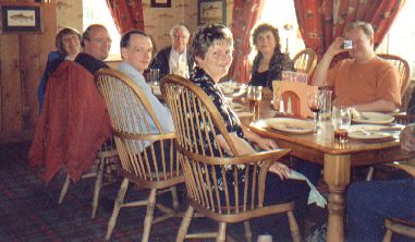 Picture of the group enjoying their dinner