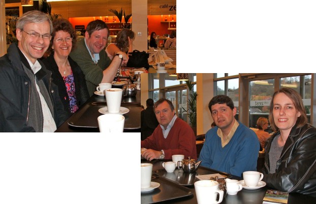 Cafe Zest is a modern coffee shop that looks out to the Eden centre.