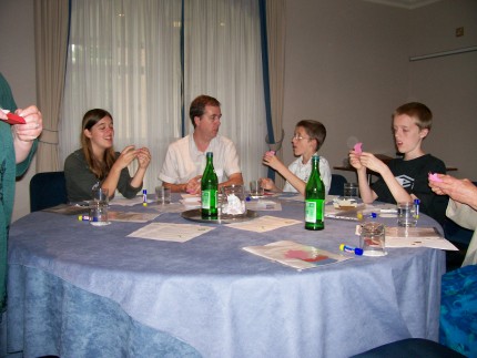 Participants work on their newly learnt craft skills.