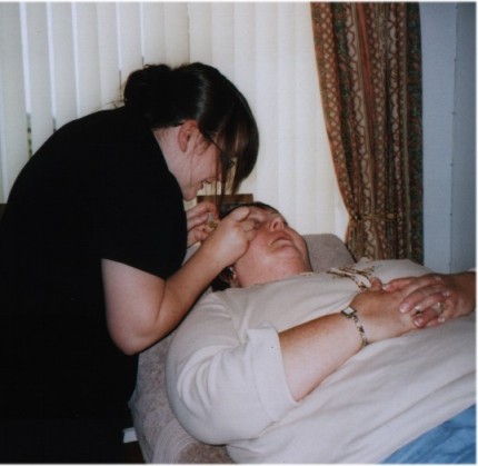 Taking care of the eyes.